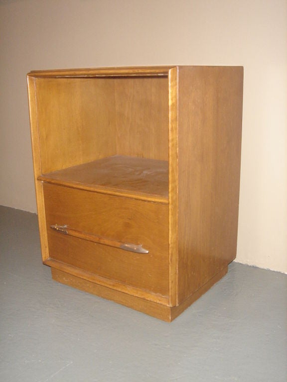 Pair of walnut night stands or bed side tables with 