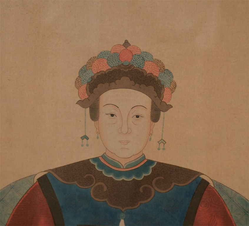 20th Century Pair of Chinese Ancestor Paintings