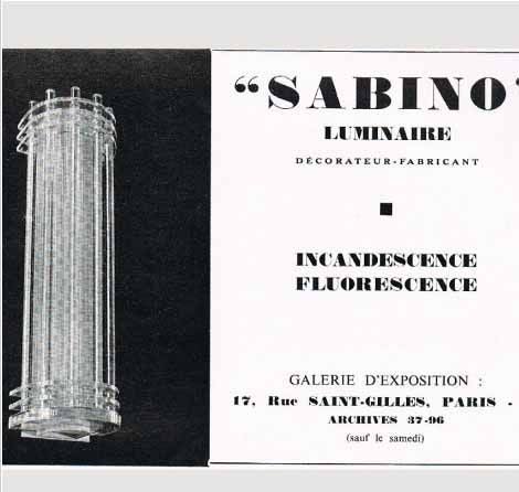 French Pair of Modernist Wall Sconces by Sabino For Sale