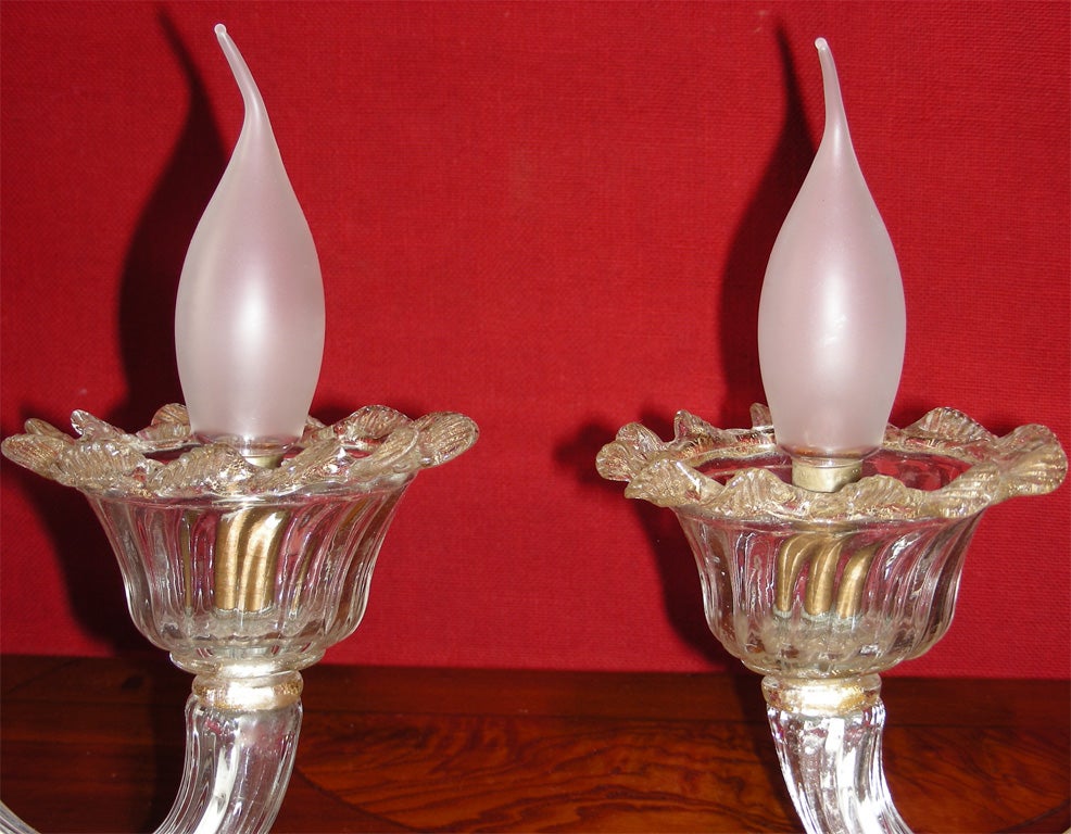 Two Sconces in Murano Glass For Sale 2