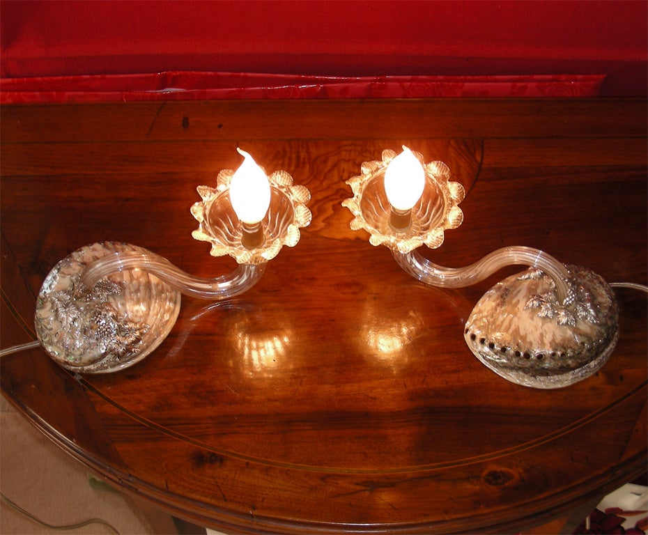 Two Sconces in Murano Glass For Sale 3