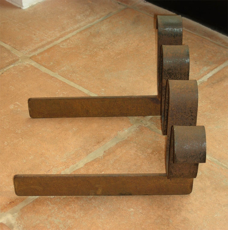 French 1950s Andiron by Jean Royere