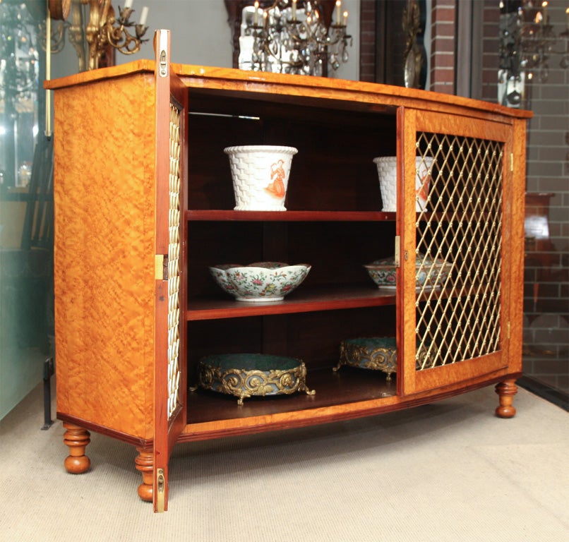 Regency Bird's Eye Maple Credenza