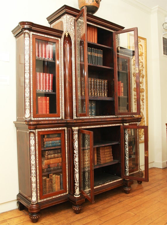 A Magnificent Anglo-Indian Ivory Inlaid Breakfront