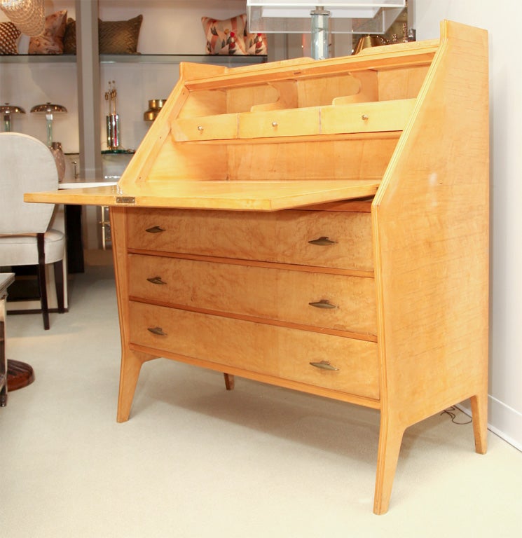 Birch Secretary In Excellent Condition For Sale In New York, NY