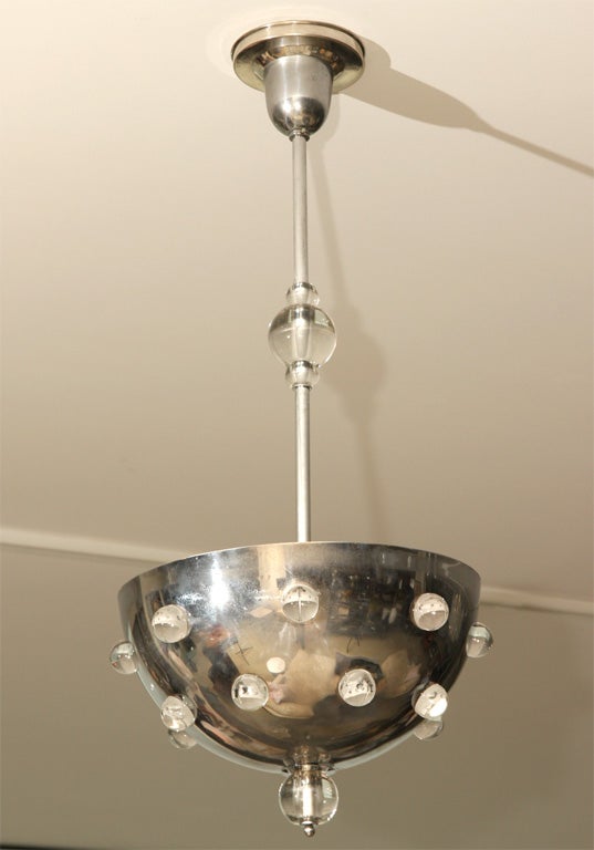 French Adnet Chandelier For Sale