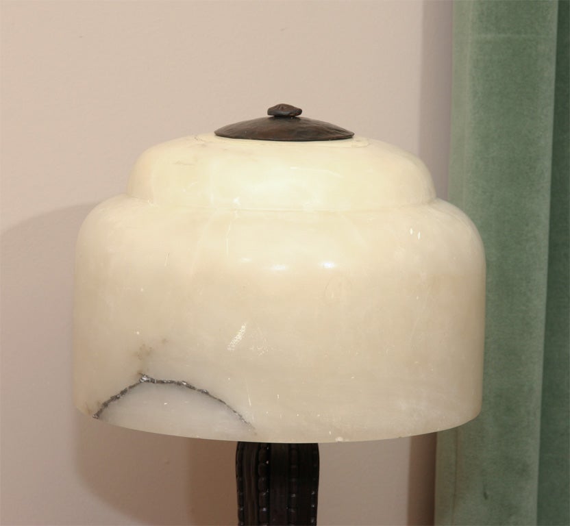 Mid-20th Century Art Deco Table Lamp by Raymond Subes For Sale