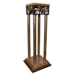 Art Deco Steel and Wrought Iron Pedestal 4