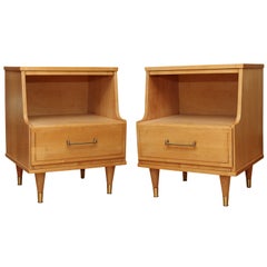 Pair of Mid Century Bedside / End Tables after Gibbings