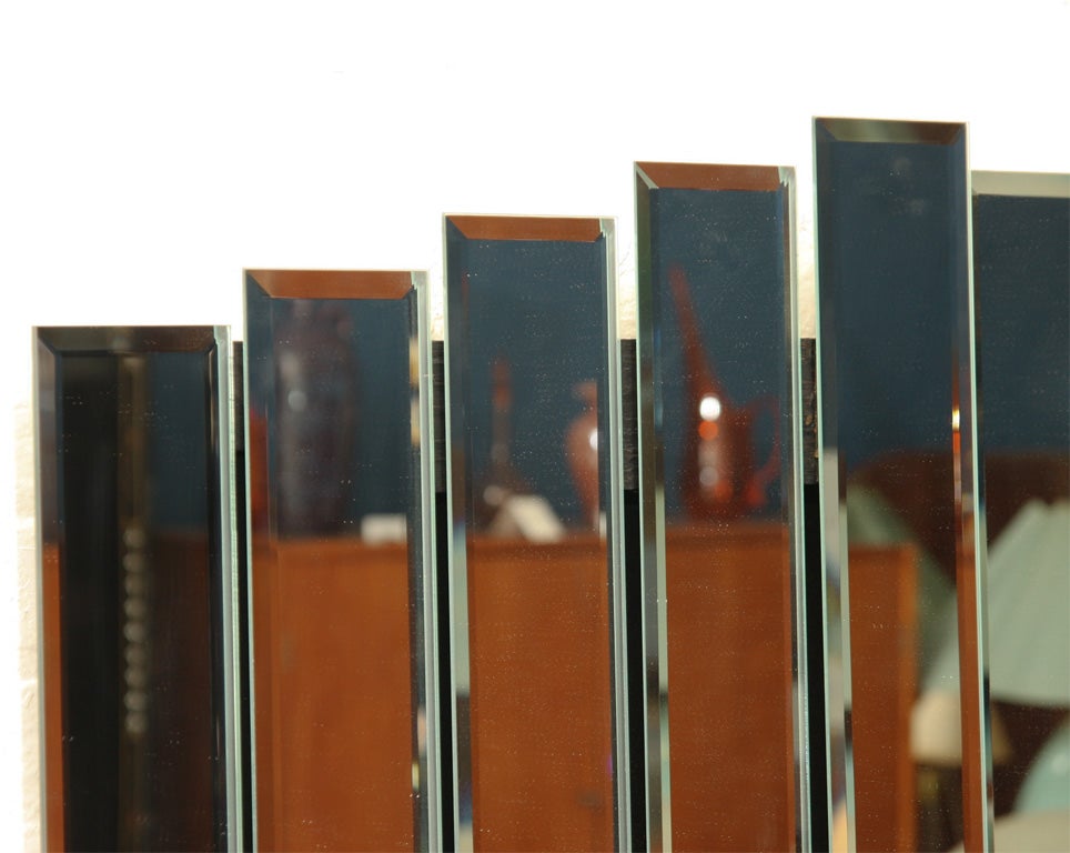 Stacked Art Deco Inspired Step Panel Mirror at 1stdibs