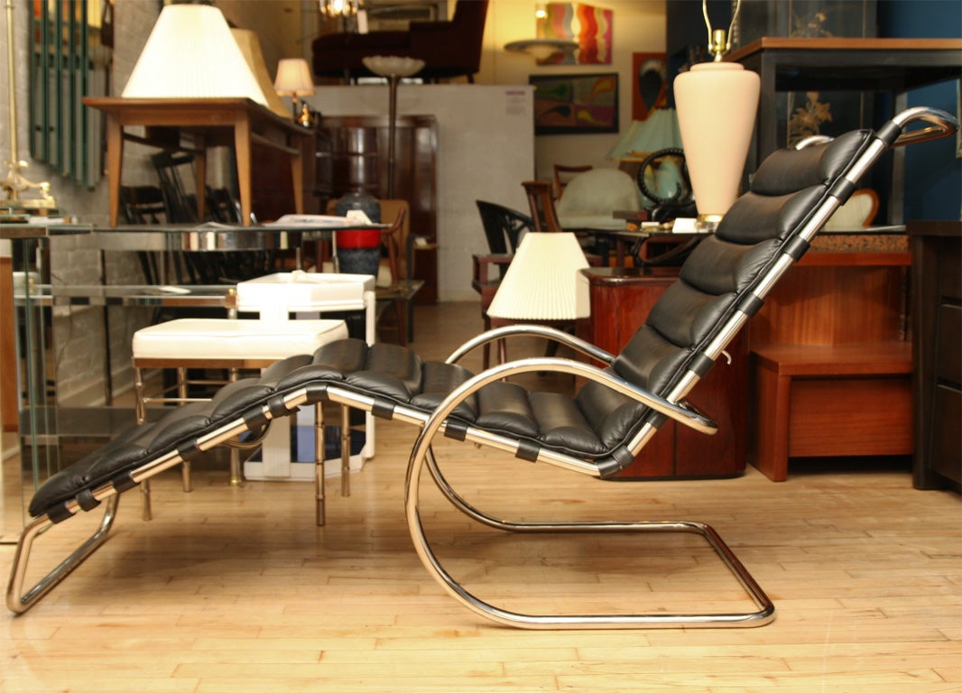 20th Century Mies Van Der Rohe Vintage MR Adjustable Chaise Longue