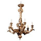 Gilt wood chandelier