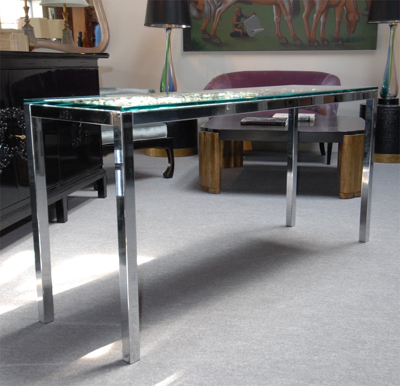 ABALONE SHELL CONSOLE TABLE