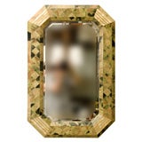Vintage Octagonal beveled mirror attributed to Maitland-Smith