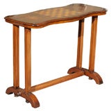 Antique English walnut chess table.
