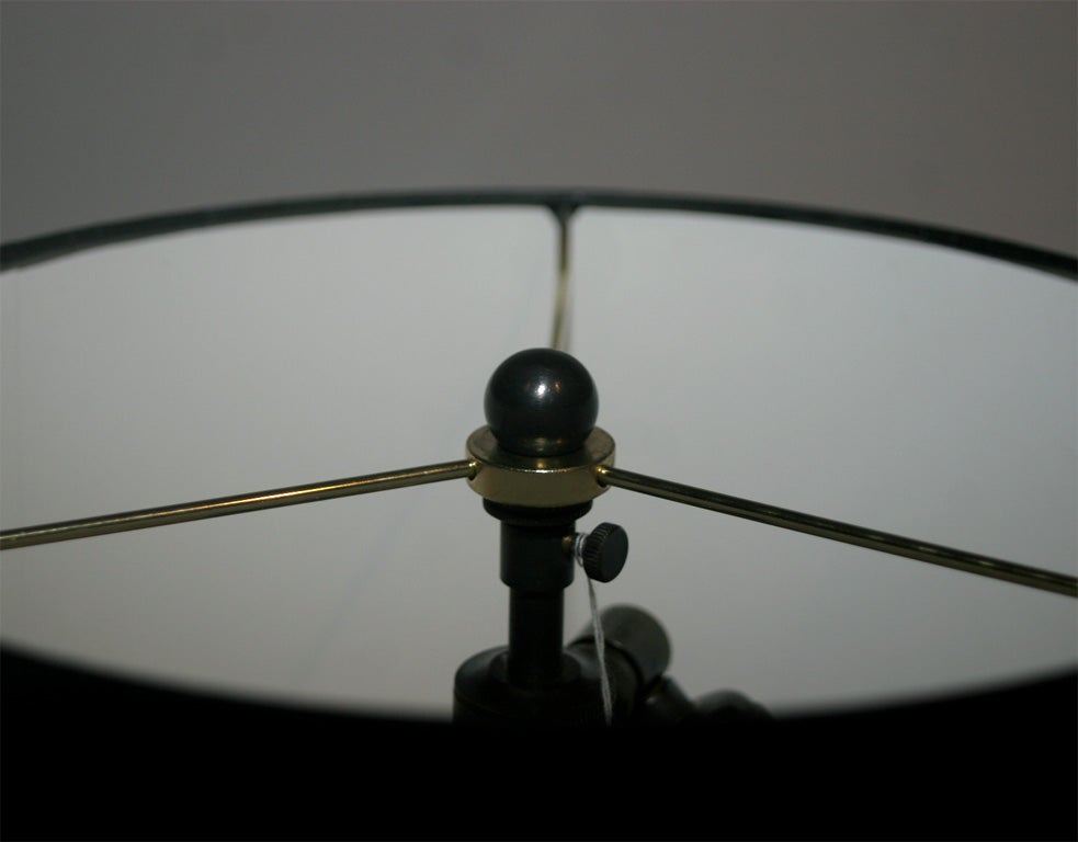 Pair Of Pale Camel Plaster Urn Lamps on Tripod Wire Bases 1