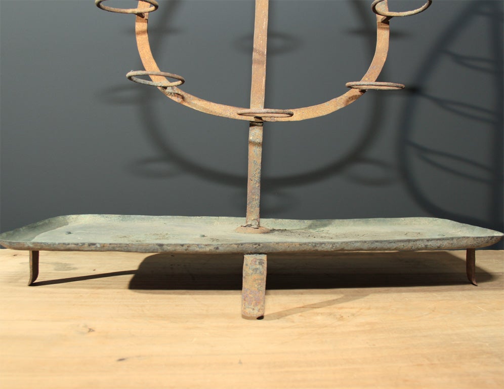 Japanese Iron Votive Candle Stand For Sale 3