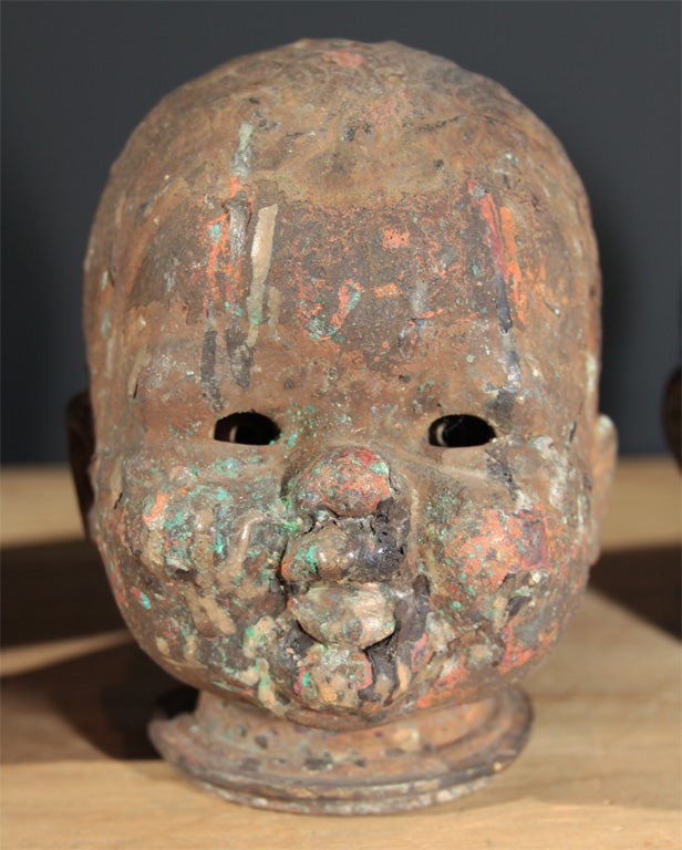 Mid-20th Century American Metal Doll Head Molds For Sale