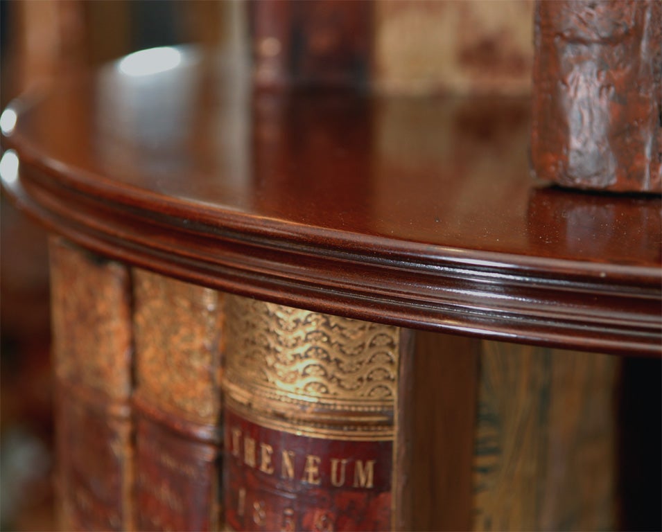 19th mahogany revolving bookcase In Good Condition In Dallas, TX
