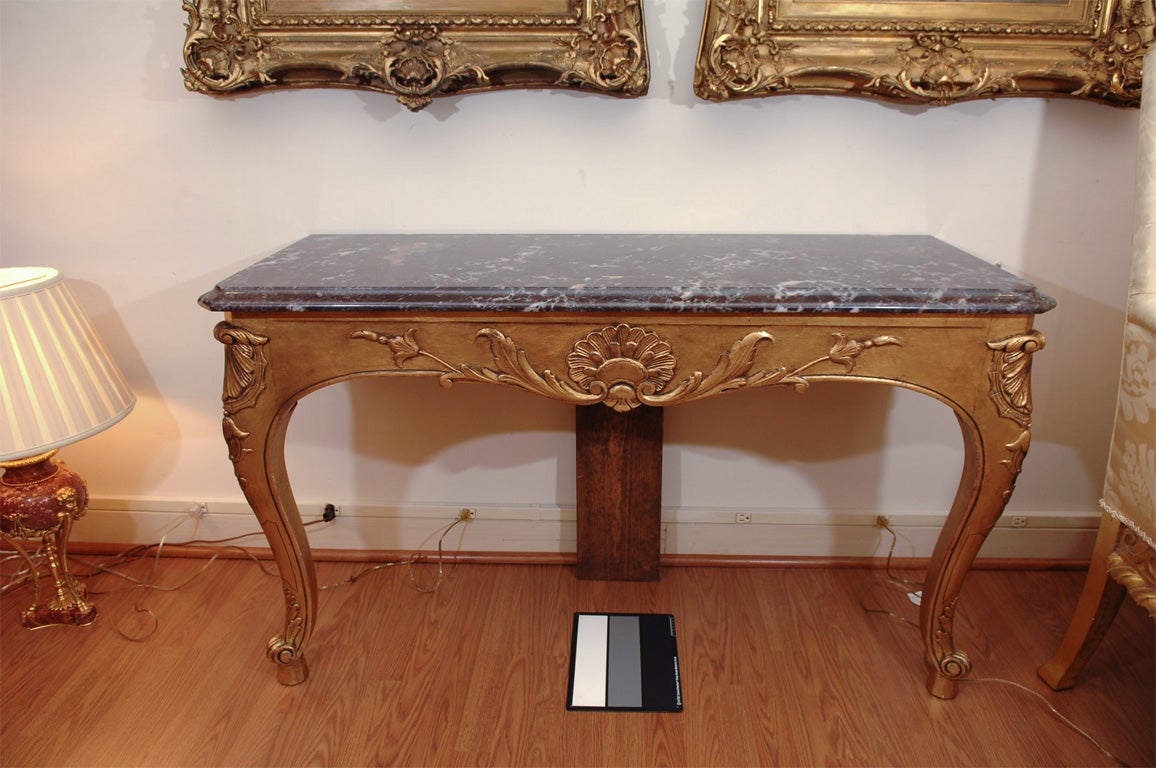pr of 19th Louis XVI gilded consoles