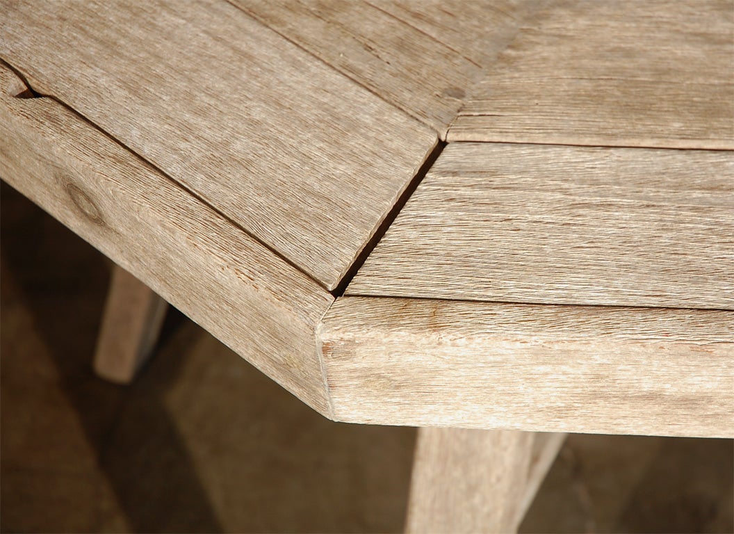 Mid-20th Century Octagonal Game Table in Driftwood