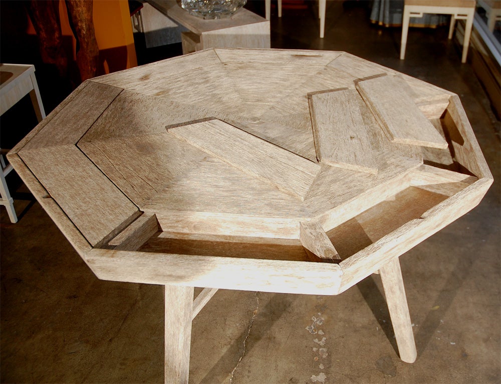 Pine Octagonal Game Table in Driftwood