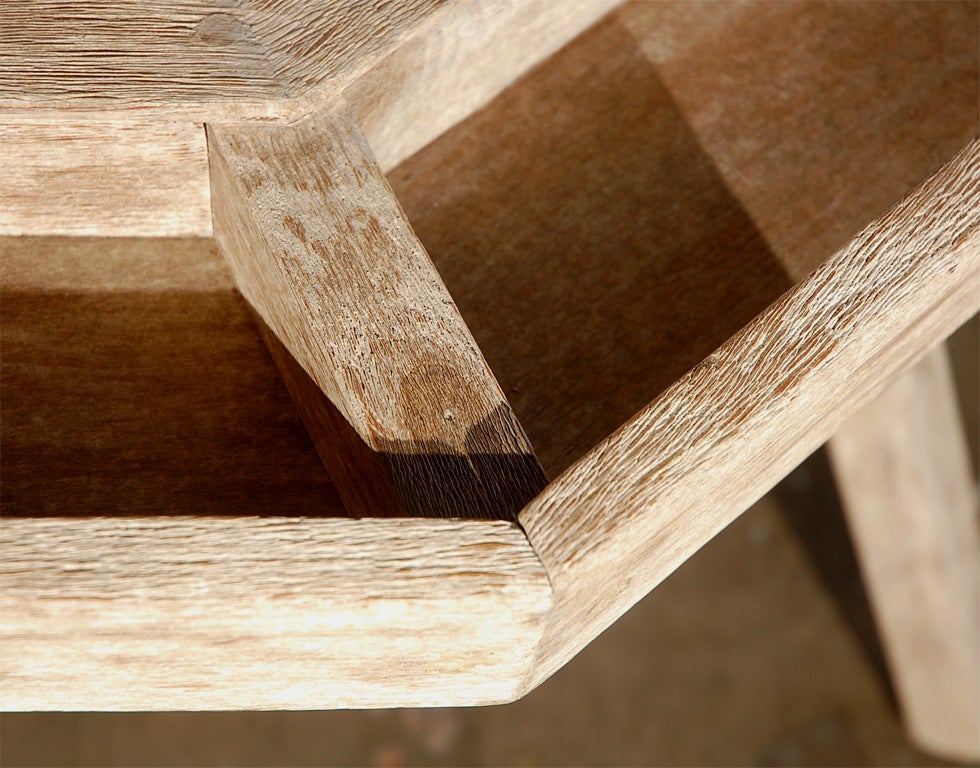 Octagonal Game Table in Driftwood 1