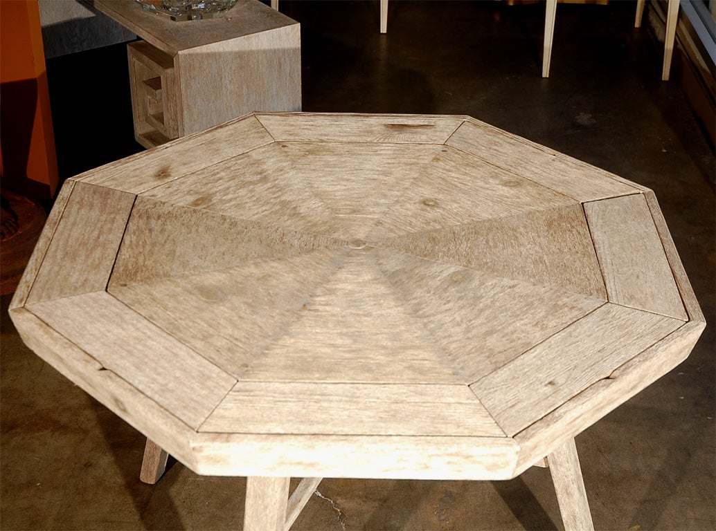 Octagonal Game Table in Driftwood 2