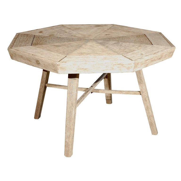 Octagonal Game Table in Driftwood