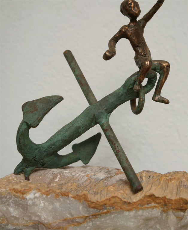 American Nautical Bronze Sculpture by Curtis Jere
