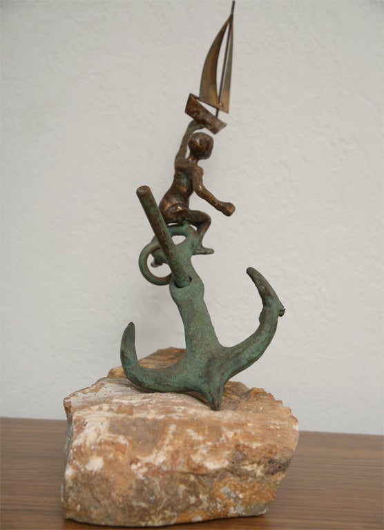 Nautical Bronze Sculpture by Curtis Jere 1