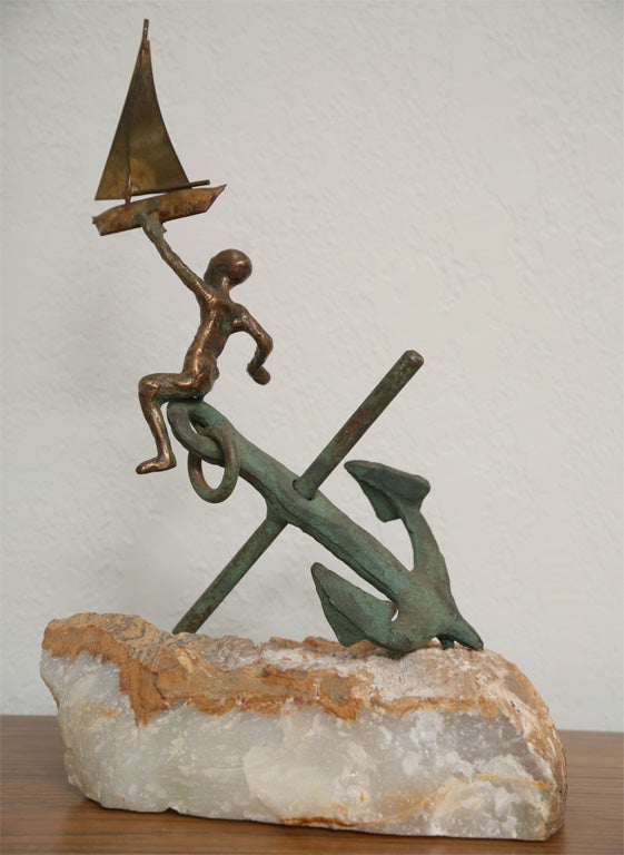 Nautical Bronze Sculpture by Curtis Jere 2