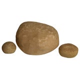 Trio of Fiberglas Rock Lamps by Andre Cazaneve for Atelier A
