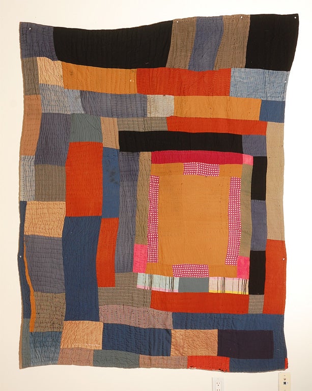 African American Abstract Quilt, Attributed to Gees Bend, AL