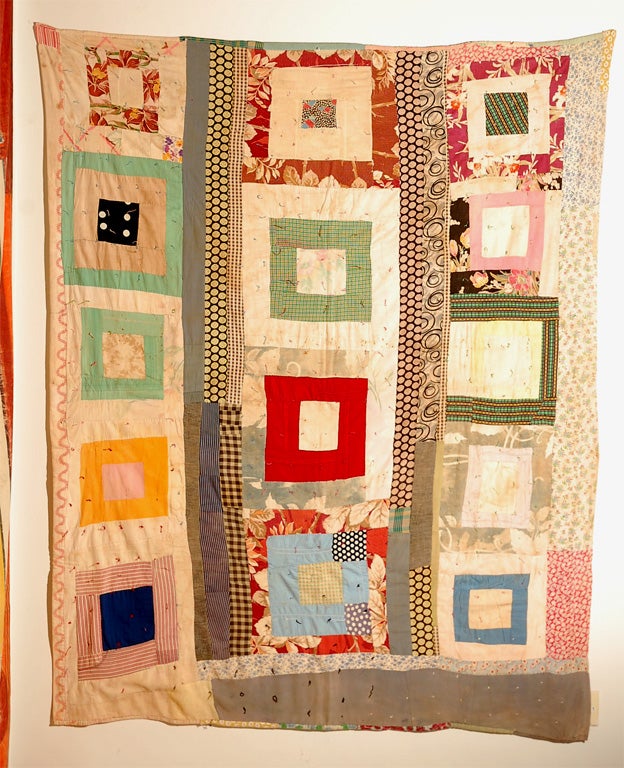 Gees Bend African American Concentric Squares Quilt For Sale at 1stdibs