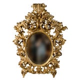 19th Century Rococo Carved Giltwood  Mirror