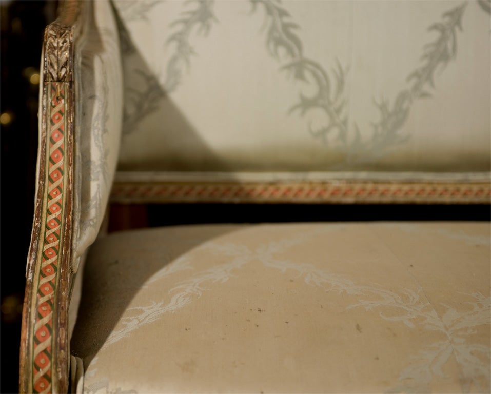 19th Century Swedish Neo Classical Painted settee For Sale 3