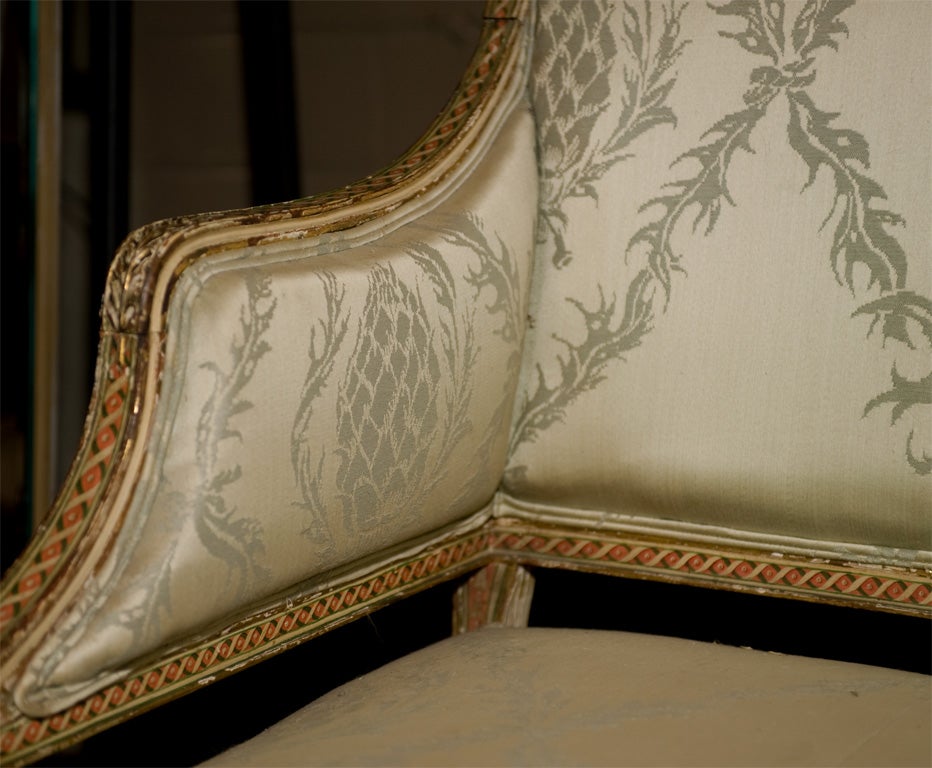 19th Century Swedish Neo Classical Painted settee For Sale 6