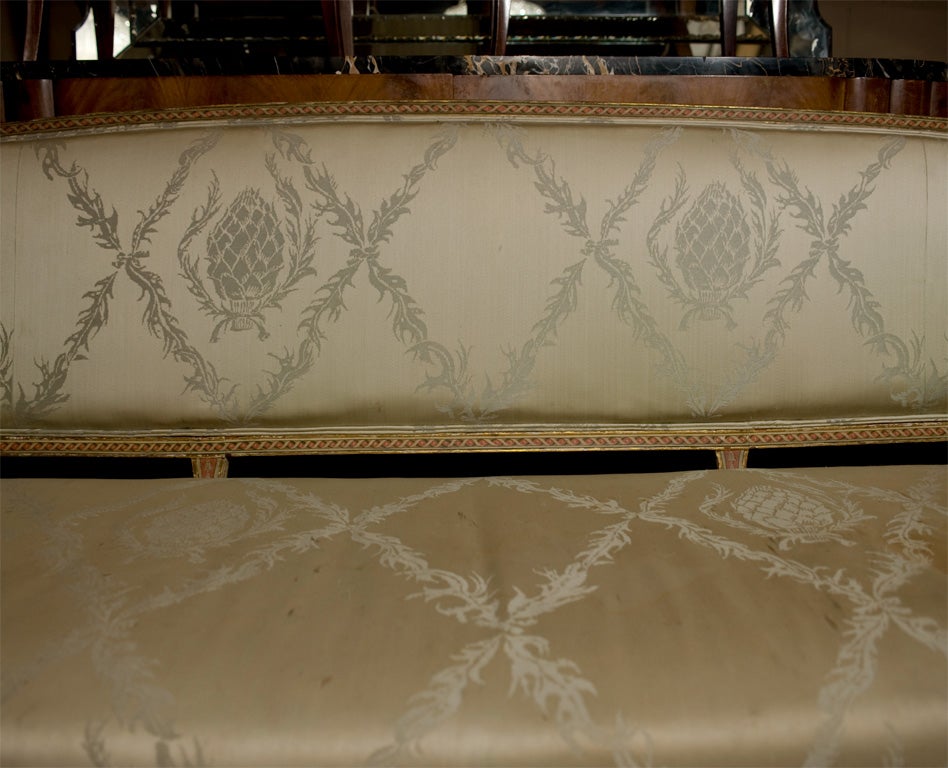 19th Century Swedish Neo Classical Painted settee For Sale 7