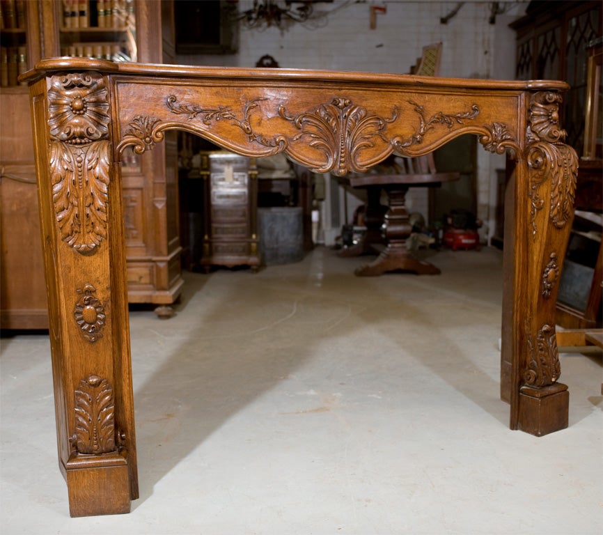 Louis XV Style Carved Fireplace Mantle In Excellent Condition For Sale In Toronto, ON