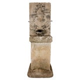 17th Century Carved Limestone Fountain Head