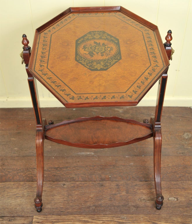 Octagonal Tilt-Top Tray Table For Sale 3