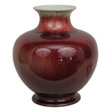 Vintage Gladding McBean Oxblood Art Pottery Vase Lamp