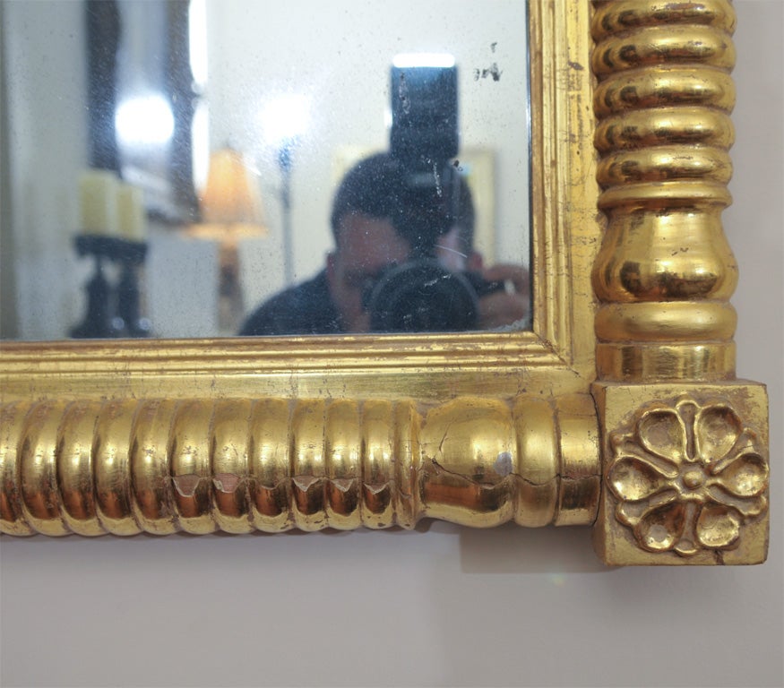 American Magnificent Federal Period Water-Gilded Pier Mirror For Sale