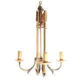 Vintage French Wrought Iron Arrow Chandelier