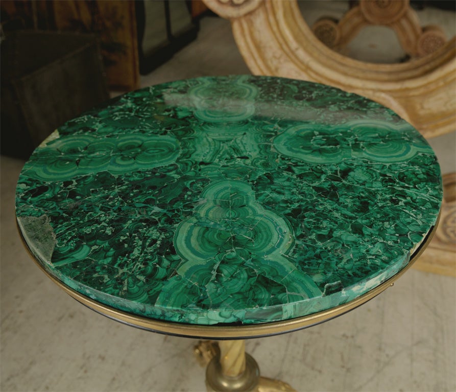 19th Century MALACHITE  TOPPED, GILT BRONZE  GUERIDON