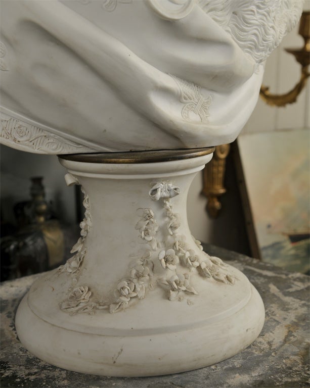 19th Century Sevres Bisque Bust Of Marie Anoinette