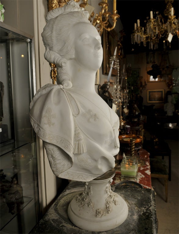Sevres Bisque Bust Of Marie Anoinette 2