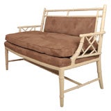 Vintage Faux Bamboo Loveseat