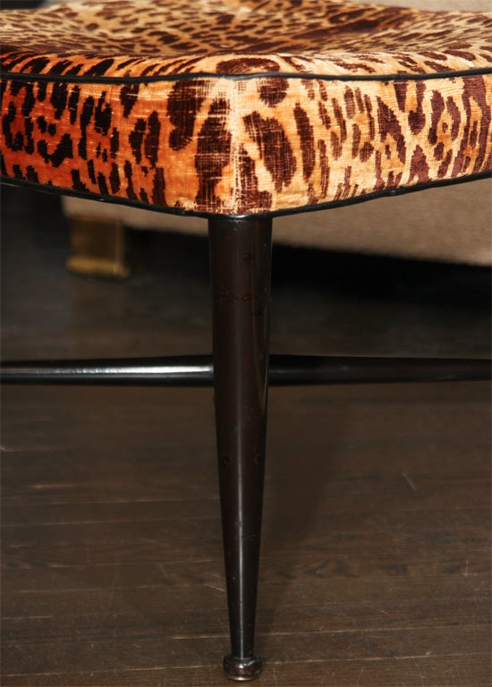 Mahogany Stool by Edward Wormley for Dunbar, American 1950s